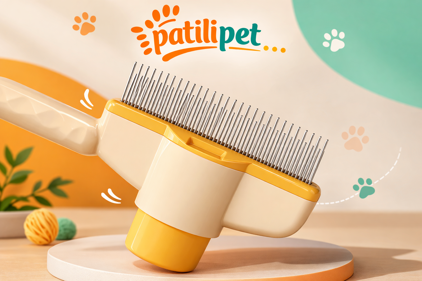 PatiliPet | Tek Tıklama Kedi & Köpek Tüy Toplama Tarağı