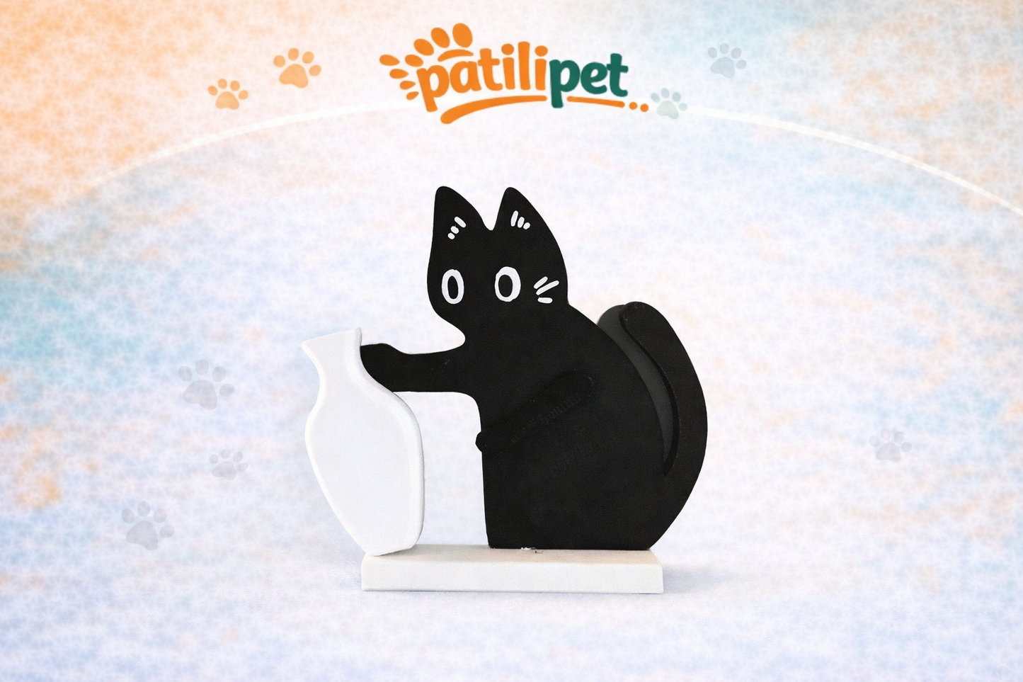 PatiliPet | Kedi Bıyığı Toplayıcı Vazolu Buzdolabı Süsü