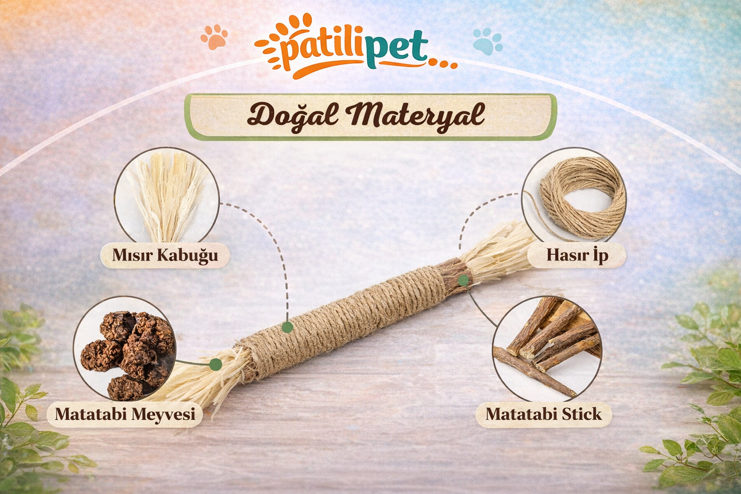PatiliPet | %100 Doğal Matatabi Çiğneme Çubuğu