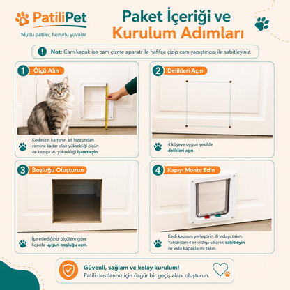 PatiliPet | Kilitlenebilir Kedi Kapısı