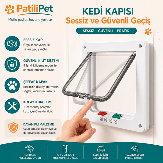 PatiliPet | Kilitlenebilir Kedi Kapısı