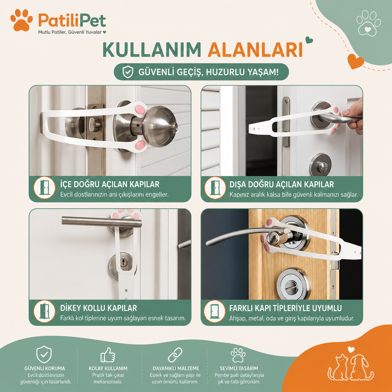 Patilipet | Kedi Kapı Mandalı