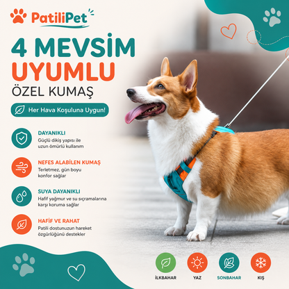 Patilipet | Reflektörlü Köpek Göğüs Tasması