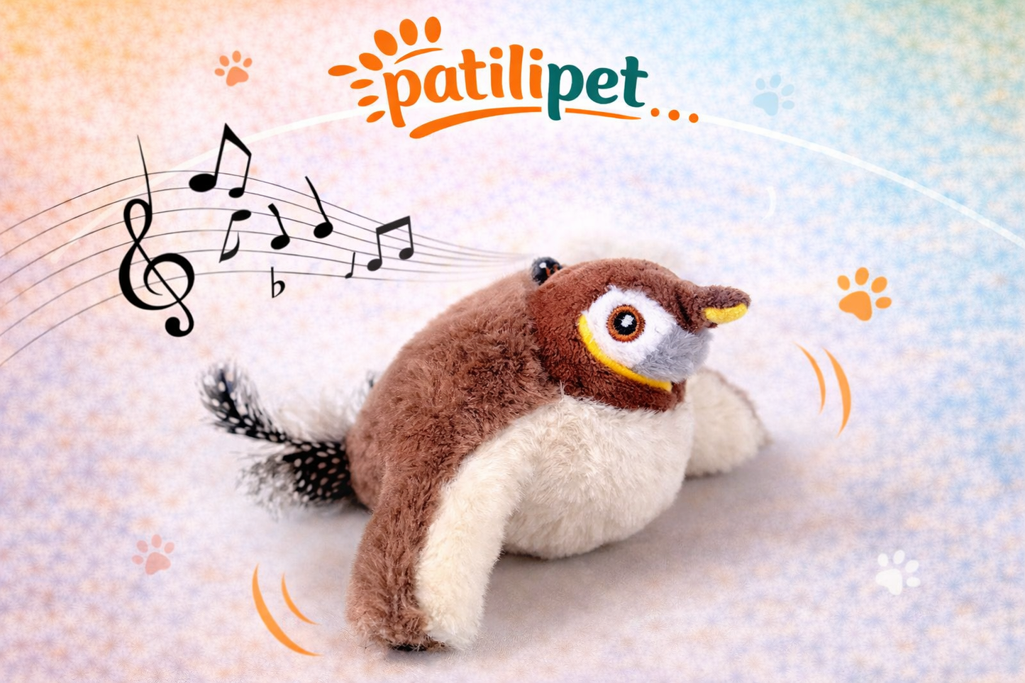 PatiliPet | Kanat Çırpan Kuş Kedi Eğlence Oyuncağı