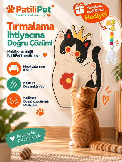 PatiliPet | Kedi Tırmalama Duvar Matı