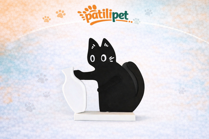 PatiliPet | Kedi Bıyığı Toplayıcı Vazolu Buzdolabı Süsü