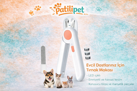 PatiliPet | LED Işıklı Pet Kedi/Köpek Tırnak Makası