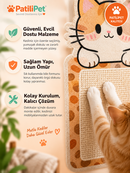 PatiliPet | Kedi Tırmalama Duvar Matı