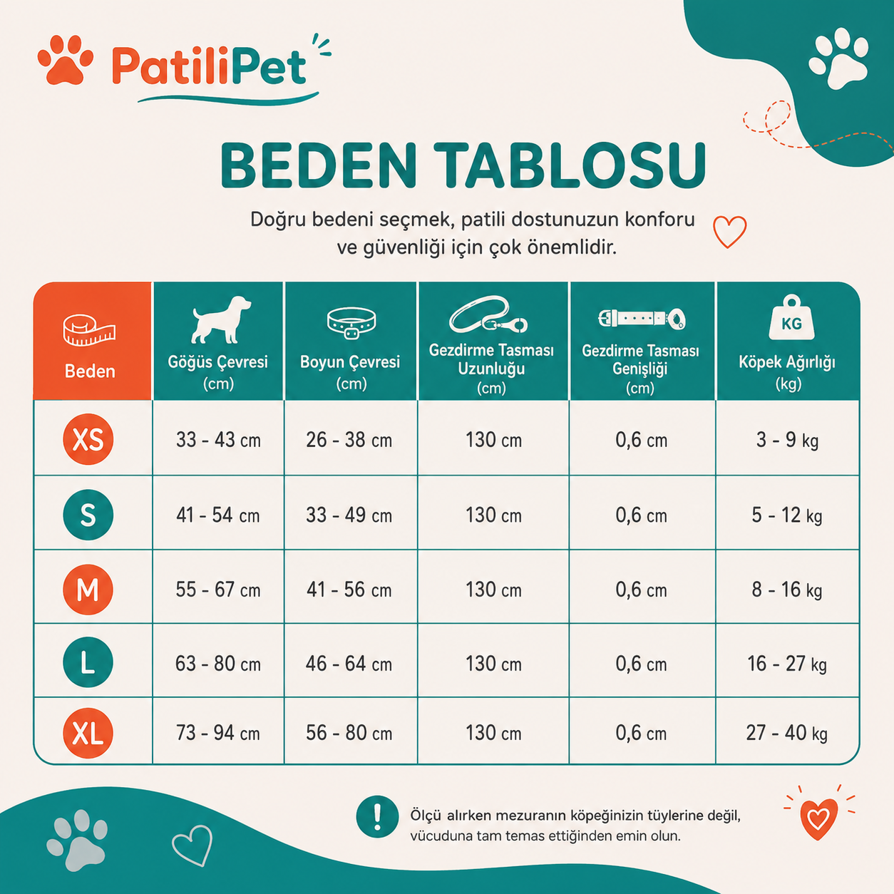 Patilipet | Reflektörlü Köpek Göğüs Tasması