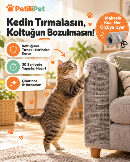 PatiliPet | Yapışkanlı ve Kesilebilir Tırmalama Koruyucu Mat